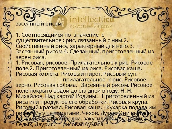 засеянный рисом