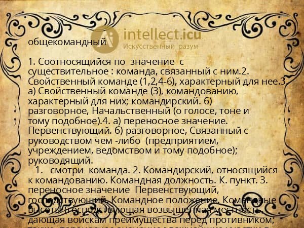 общекомандный