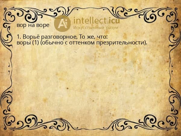вор на воре