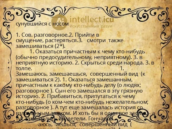 сунувшийся с носом