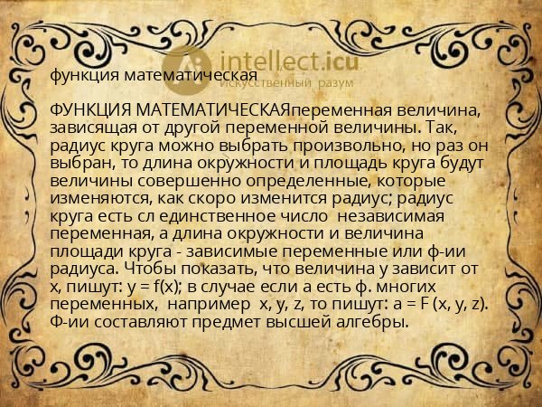 функция математическая