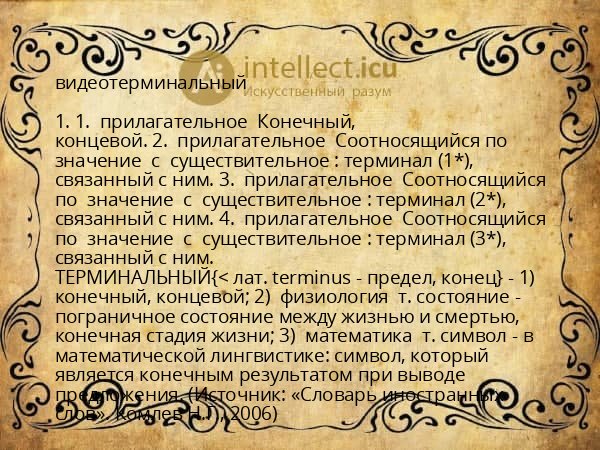 видеотерминальный