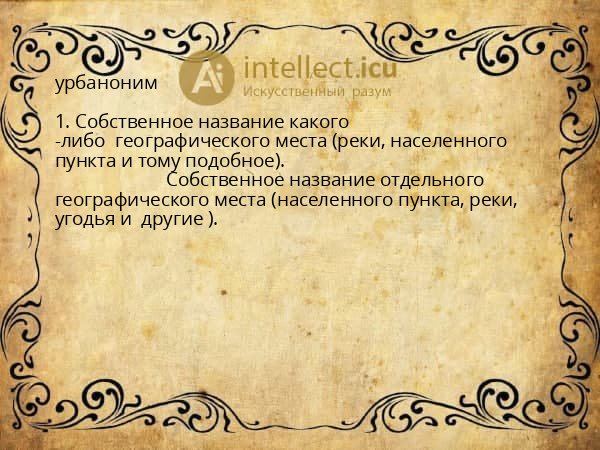 урбаноним