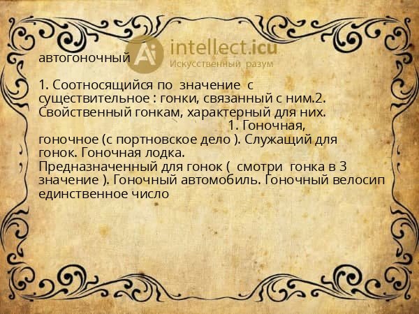 автогоночный
