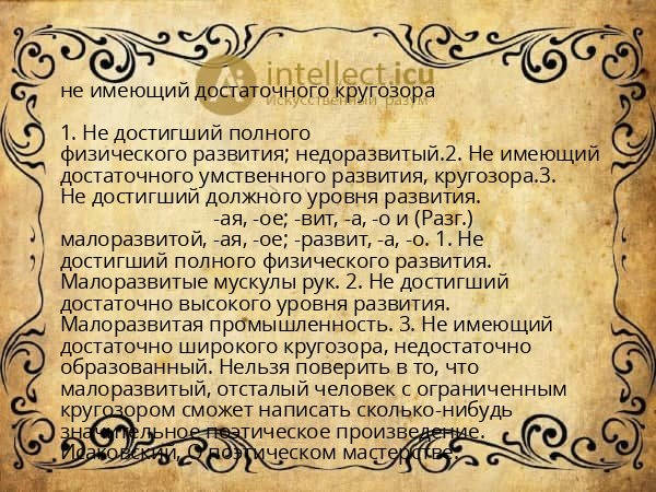 не имеющий достаточного кругозора