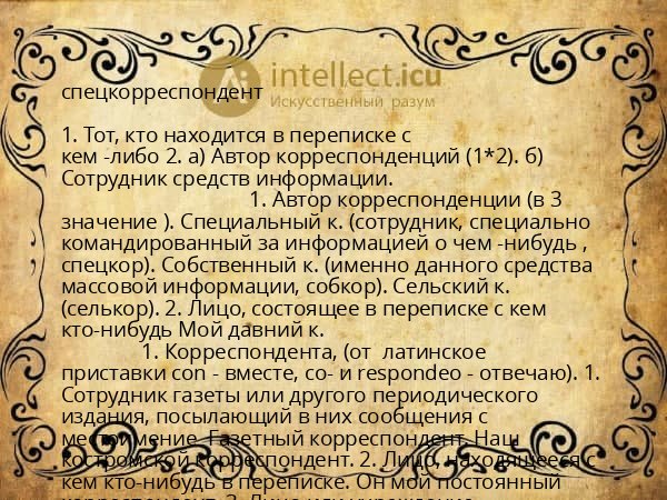спецкорреспондент