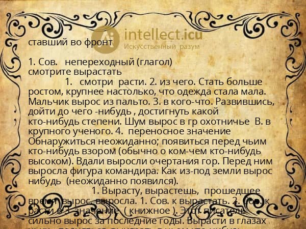 ставший во фронт