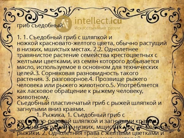 гриб съедобный