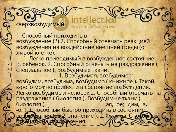 сверхвозбудимый