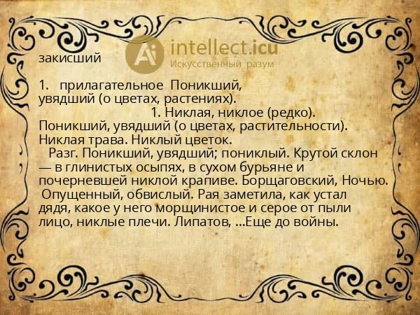закисший
