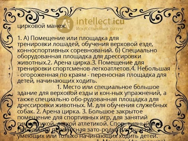 цирковой манеж