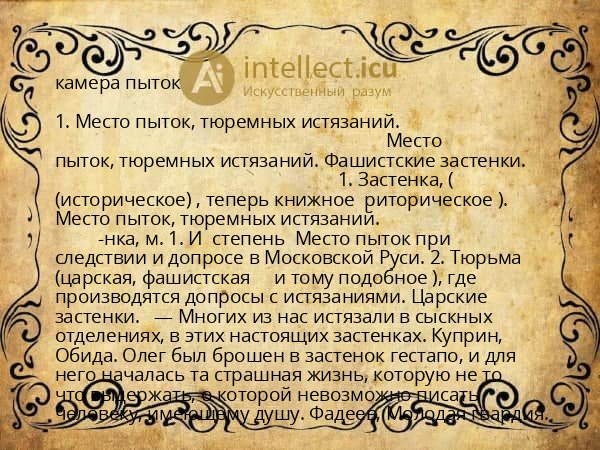 камера пыток