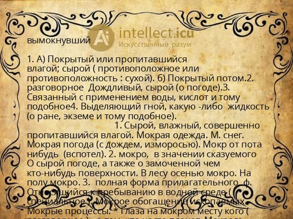 вымокнувший