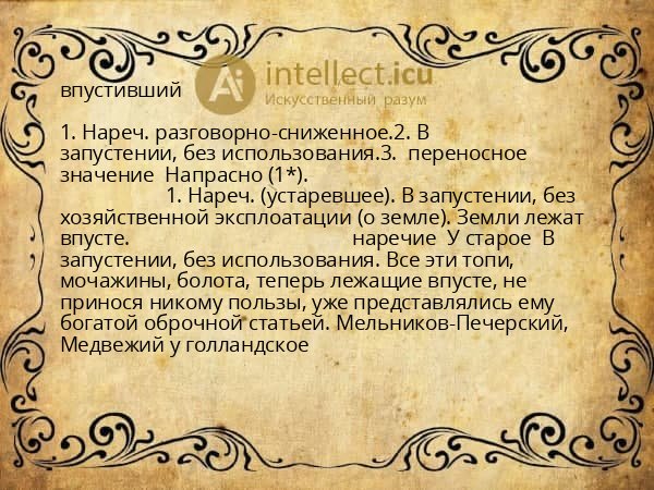 впустивший