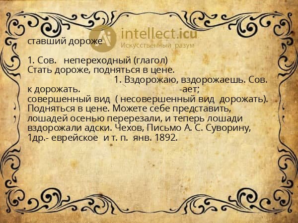 ставший дороже