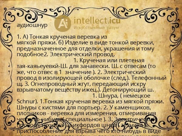 аудиошнур