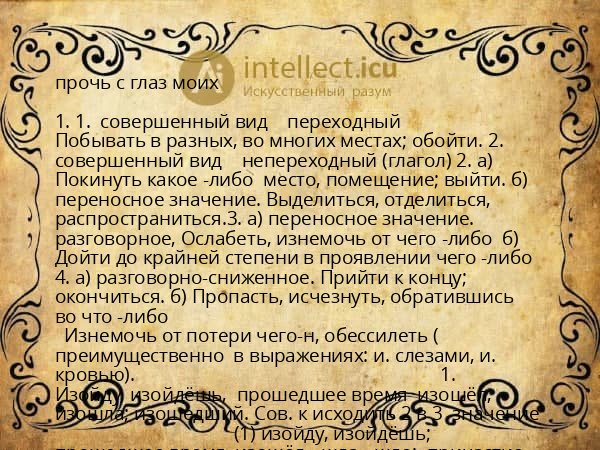 прочь с глаз моих