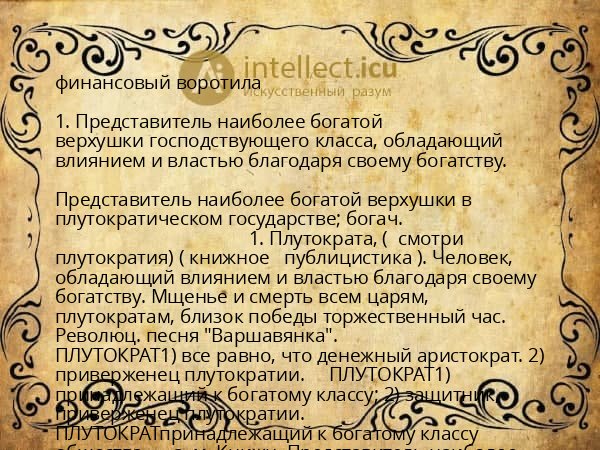 финансовый воротила