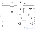 Цепи переменного тока. комплексные значения сопротивлений, токов, напряжений схема