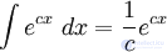 Таблица интегралов, интеграл <span class='search'>экспоненциальной </span>функции. Несобственный интеграл.