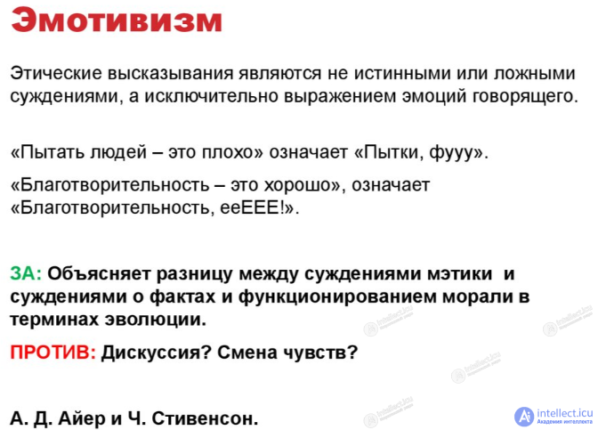 Эмотивизм и его практическое применение, тесты по теме