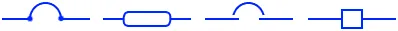 Символы предохранителей, автоматических выключателей и защитных устройств