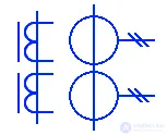 Условные обозначения электрических трансформаторов