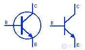 Условные графические обозначения биполярных и полевых транзисторов