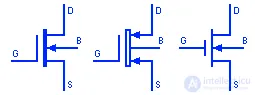 Условные графические обозначения биполярных и полевых транзисторов