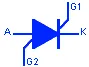 Условные обозначения тиристоров, симисторов и диаков
