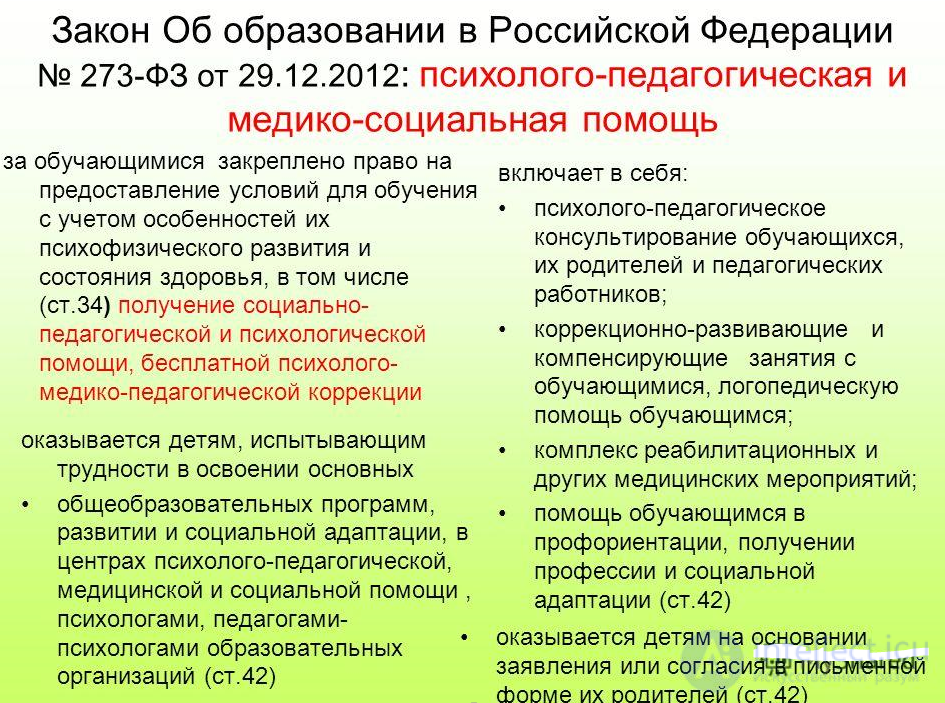 Нормативно-правовое обеспечение профессиональной деятельности педагога-психолога