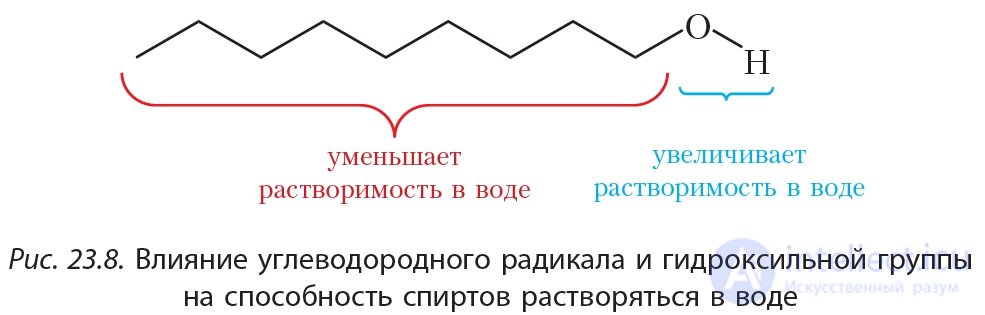 23. Физические свойства спиртов. Водородная связь и её влияние на свойства спиртов