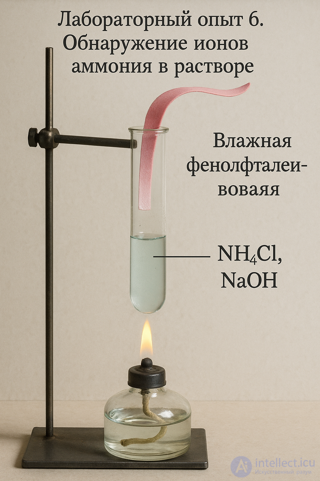 Лабораторный опыт 6. Обнаружение ионов аммония в растворе