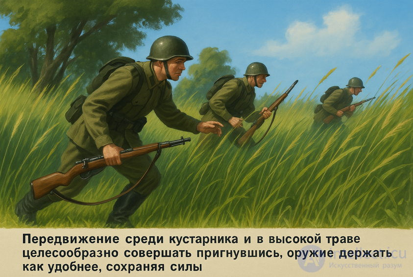 5. Способы передвижения на поле боя (бег, перебежки, переползание) днем и ночью