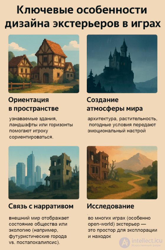 Проектирование дизайна интерьера и экстерьера в компьютерных играх и материальной архитектуре