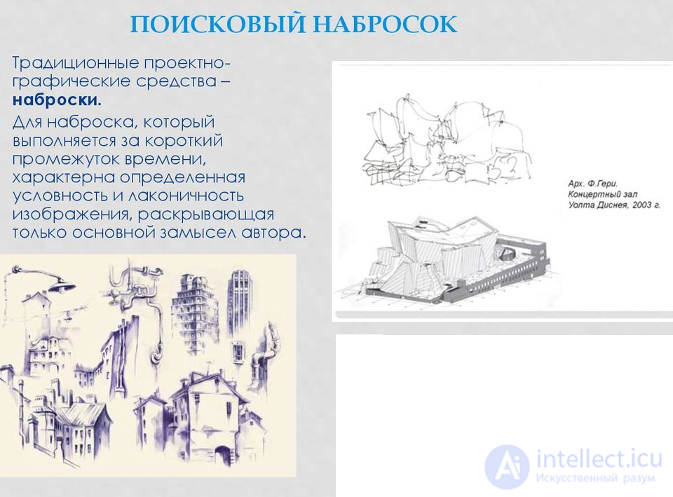 Виды архитектурной графики, основы черчения для проектировании игр и материальной архитектуры