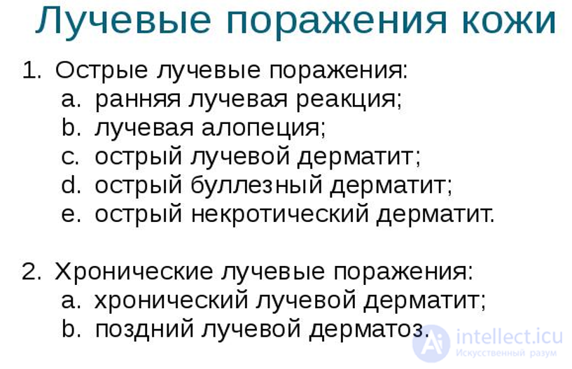 Лучевая болезнь виды, признаки, причины