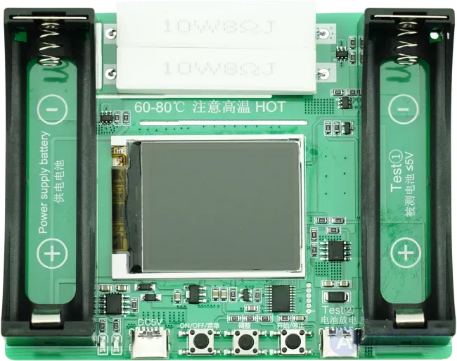 Обзор и инструкция, характеристики, корпус для тестера емкости и сопротивления литиевой батареи  BT4-1CHN 18650