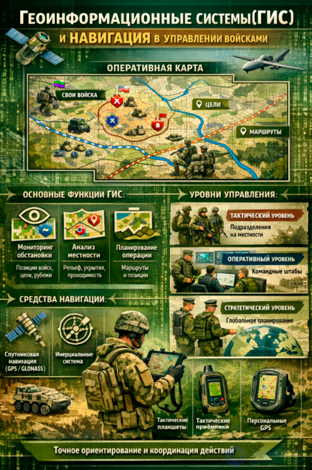 Геоинформационные системы (ГИС) и навигация в управлении войсками
