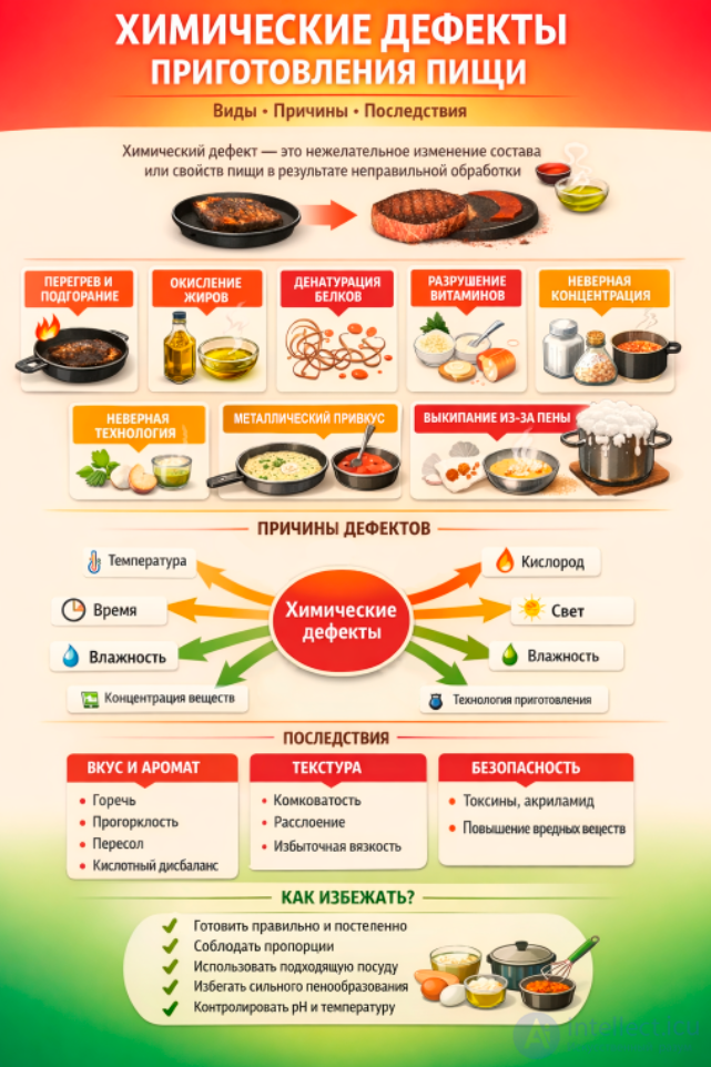 Дефекты приготовления пищи в пищевой химии