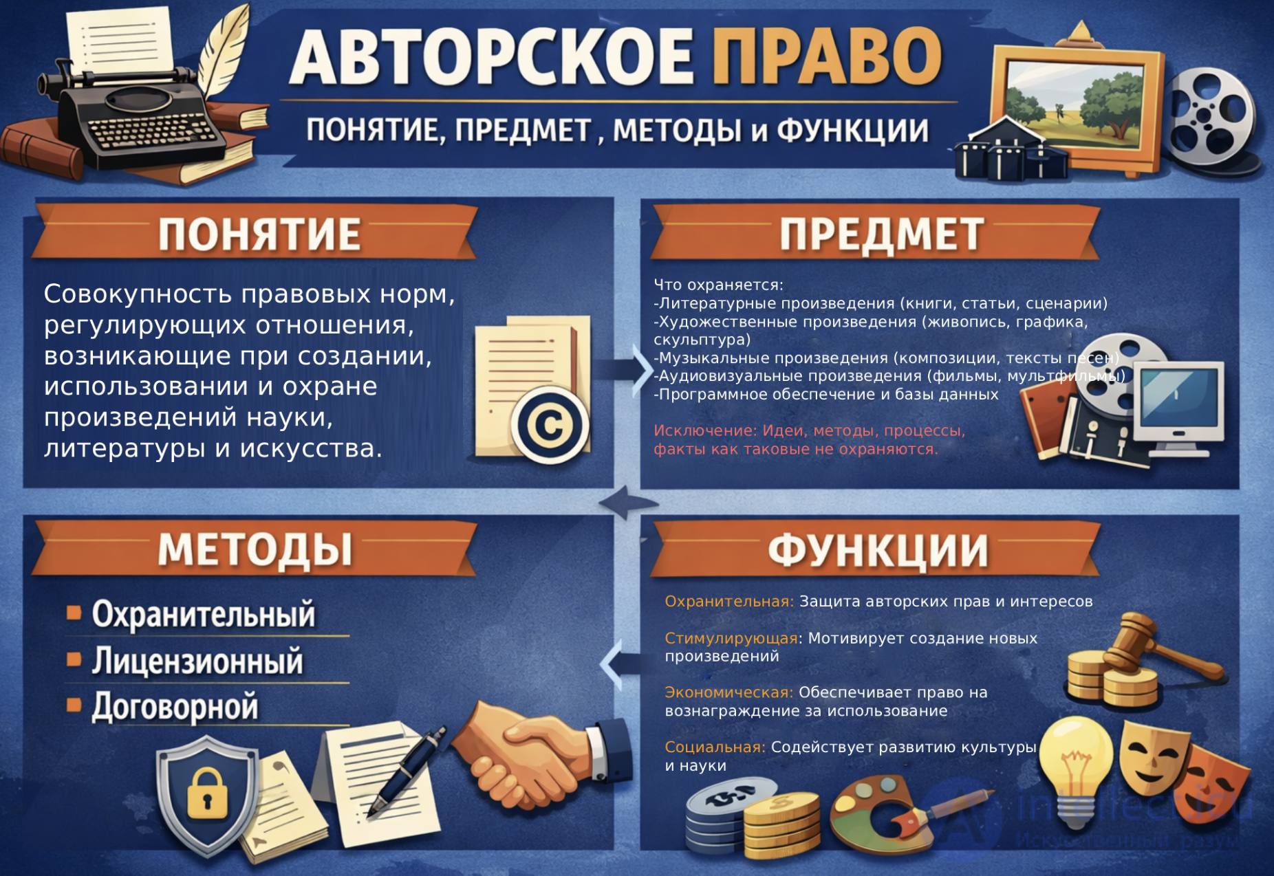 ПОНЯТИЕ, ПРЕДМЕТ, МЕТОДы и функции Авторского права