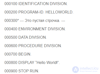 Алгоритмический язык программирования COBOL