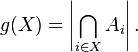 
g(X) = \left| \bigcap_{i \in X} A_i \right|.
