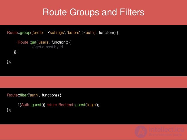 Subdomain Routing
// Registering sub-domain routes
Route::group([‘domain’ =>’{account}.fihaara.com’], function() {
Route::...