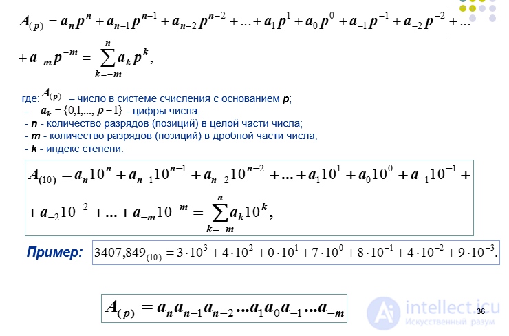 Системы исчисления. Виды. Методика выбора и преобразования