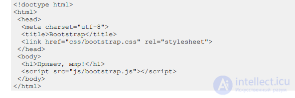 Bootstrap  - HTML- и CSS-шаблоны оформления   основы использования