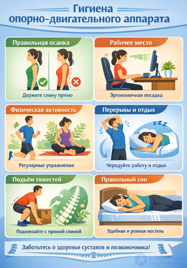 Анатомия, физиология и гигиена опорно-двигательного аппарата