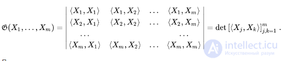 Матрица и определитель Грама (грамиан)