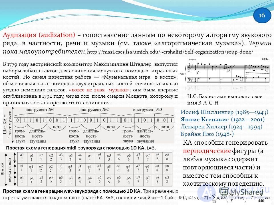 Подходы к визуализации и аудизации клеточных автоматов