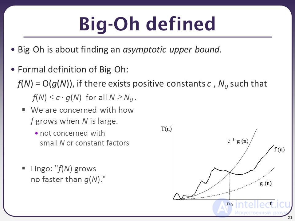 Анализ и оценка сложности алгоритмов, О большое, функции оценки сложности